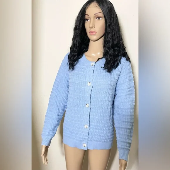 Sz S women Knit Cardigan Sweaters Casual Long Sleeve  sweater button down - Picture 4 of 15